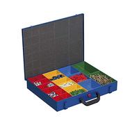 Allit Metal Hardware Box with 23-Removable Compartments in 4-Different Sizes, Blue, 454120