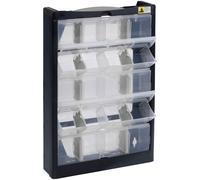 Allit Small Parts Container Black/Grey 300x465x80mm Folding Trays