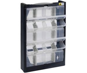 Allit Small Parts Container Black/Grey 300x465x80mm Folding Trays