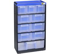 Allit VarioPlus Pro Small Parts Container 300x525x135mm Black/Blue 464640