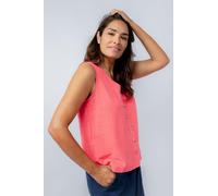 Allium V-Neck Linen Blend Waistcoat Style Vest Lily & Me Cerise 8