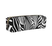 Alliya Abstract Animal Zebra Leather Pencil Case Art Utensils Storage Bag Makeup Pouch