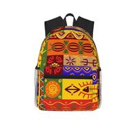 ALLiYa African National Patterns Casual Backpack Classic Style Backpack With Large Capacity