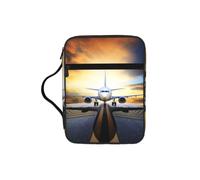 ALLiYa Backpack Airplane Bible Storage Bag Bible Carrying Case with Handle and Zippered Pocket
