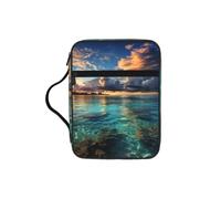 Alliya Beautiful View of The Sea Bible Storage Bag Bible Carrying Case with Handle and Zippered Pocket