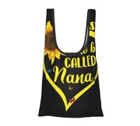 Alliya Blessed To Be Called Sunflower Foldable Shopping Bag In Pouch Reusable Shopping Bags