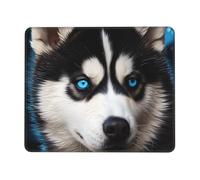 Alliya Blue Eyed Husky Mouse Pad (Horizontal) For Home Office Portable Mouse Pad For Computer