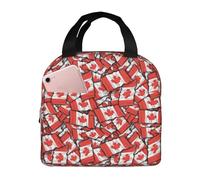 ALLiYa Canadian Flag Lunch Bag Multifunctional Bento Bag Reusable Picnic Bag Baghand-Held Fresh-Keeping Bag