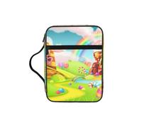 Alliya Candy Land Bible Storage Bag Bible Carrying Case with Handle and Zippered Pocket