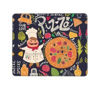 Alliya Chef Pizza Mouse Pad (Horizontal) For Home Office Portable Mouse Pad For Computer