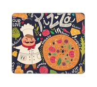 Alliya Chef Pizza Mouse Pad (Horizontal) For Home Office Portable Mouse Pad For Computer