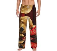 Alliya Christmas Dog Men'S Pajama Pants Loungewear Nighttime Sleep Relax Lazy Weekend Lie In Bed Sofa