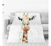 Alliya Clever Giraffe Multi Size Ultra Soft Flannel Blanket (Vertical Style) Home Rest Office Nap