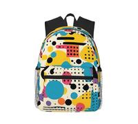 ALLiYa Colored Memphis Casual Backpack Classic Style Backpack With Large Capacity
