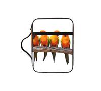 ALLiYa Colorful Yellow Parrots On Branch Bible Storage Bag Bible Carrying Case with Handle and Zippered Pocket