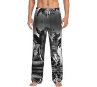 Alliya Cow Wooden Fence Men'S Pajama Pants Loungewear Nighttime Sleep Relax Lazy Weekend Lie In Bed Sofa