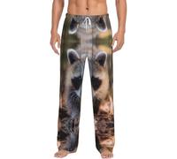 Alliya Cub Raccoon Men'S Pajama Pants Loungewear Nighttime Sleep Relax Lazy Weekend Lie In Bed Sofa