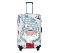 Alliya Cute Gnome Elastic Travel Luggage Cover Suitcase Protector Fits 18-32 Inch Luggage