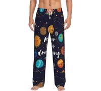 Alliya Cute Planet Men'S Pajama Pants Loungewear Nighttime Sleep Relax Lazy Weekend Lie In Bed Sofa