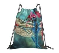 Alliya Dragonfly On The Flower Outdoor Portable Backpack Cute Casual Daily Backpack Travel And Play Big Pocket Bag