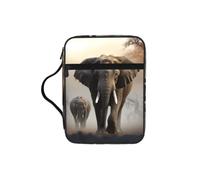 Alliya Elephant in The Fog Bible Storage Bag Bible Carrying Case with Handle and Zippered Pocket