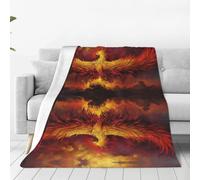 Alliya Fantasy Phoenix Multi Size Ultra Soft Flannel Blanket (Vertical Style) Home Rest Office Nap