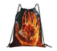 Alliya Fire Flame Hand Outdoor Portable Backpack Cute Casual Daily Backpack Travel And Play Big Pocket Bag