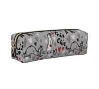 Alliya French Fashion Model Ferrets Leather Pencil Case Art Utensils Storage Bag Makeup Pouch