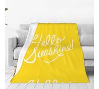 Alliya Goodlooking Hello Sunshine Multi Size Ultra Soft Flannel Blanket (Vertical Style) Home Rest Office Nap