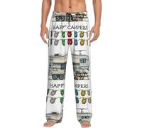 Alliya Happy Camper Men'S Pajama Pants Loungewear Nighttime Sleep Relax Lazy Weekend Lie In Bed Sofa