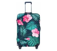 Alliya Hawaii Pink Flower Elastic Travel Luggage Cover Suitcase Protector Fits 18-32 Inch Luggage