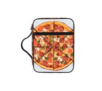 Alliya I Love Pizza Bible Storage Bag Bible Carrying Case with Handle and Zippered Pocket