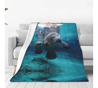 Alliya Indian Manatees Multi Size Ultra Soft Flannel Blanket (Vertical Style) Home Rest Office Nap