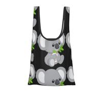 ALLiYa Koala Eat Leaf Foldable Shopping Bag In Pouch Reusable Shopping Bags