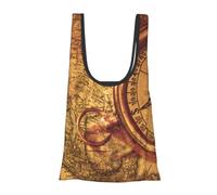 ALLiYa Law Of The Compass Navigation Foldable Shopping Bag In Pouch Reusable Shopping Bags