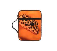 ALLiYa Leopard Little Gecko Bible Storage Bag Bible Carrying Case with Handle and Zippered Pocket