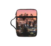 ALLiYa Los Angeles Palm Trees Bible Storage Bag Bible Carrying Case with Handle and Zippered Pocket