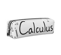 ALLiYa Math Geometry G alculus Leather Pencil Case Art Utensils Storage Bag Makeup Pouch
