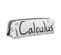 ALLiYa Math Geometry G alculus Leather Pencil Case Art Utensils Storage Bag Makeup Pouch