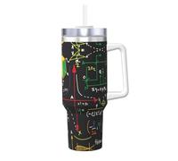 Alliya Math Quiz 40oz Ice Bully with Handle Travel Mug Hot & Cold Drinks Coffee Daily Household Use