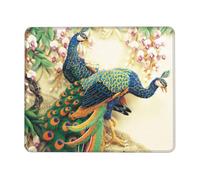 Alliya Oriental Peacock On Flower Tree Mouse Pad (Horizontal) For Home Office Portable Mouse Pad For Computer