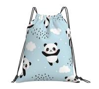 Alliya Panda Cloud Outdoor Portable Backpack Cute Casual Daily Backpack Travel And Play Big Pocket Bag
