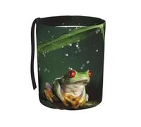 ALLiYa Peace Tree Frog Car Trash Can Multipurpose Portable Collapsible Storage Pockets