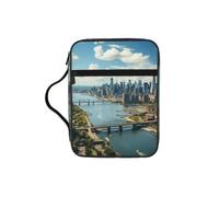 Alliya Penthouse View Over New York Manhattan Bible Storage Bag Bible Carrying Case with Handle and Zippered Pocket