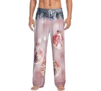 Alliya Pink Christmas Ball Men'S Pajama Pants Loungewear Nighttime Sleep Relax Lazy Weekend Lie In Bed Sofa