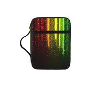 ALLiYa Rainbow Neon Bible Storage Bag Bible Carrying Case with Handle and Zippered Pocket