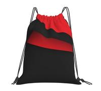 Alliya Red Black Outdoor Portable Backpack Cute Casual Daily Backpack Travel And Play Big Pocket Bag