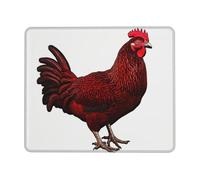 Alliya Red Chicken Mouse Pad (Horizontal) For Home Office Portable Mouse Pad For Computer
