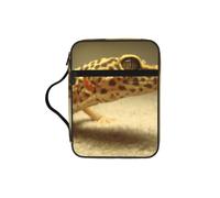 ALLiYa Sand Leopard Gecko Bible Storage Bag Bible Carrying Case with Handle and Zippered Pocket