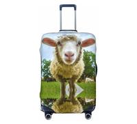 Alliya Sheep Looking Camera Elastic Travel Luggage Cover Suitcase Protector Fits 18-32 Inch Luggage